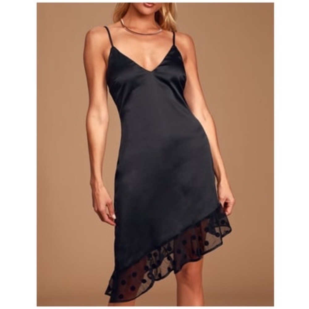 Lulus black asymmetrical dress